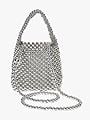 DAY ET Day Beaded Chrome Handbag Silver