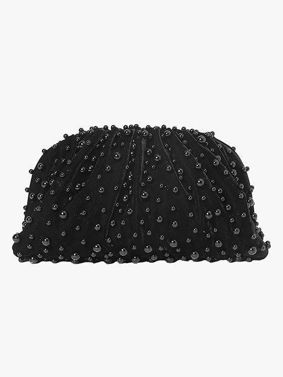DAY ET Day Pearly Velvet Clutch Black