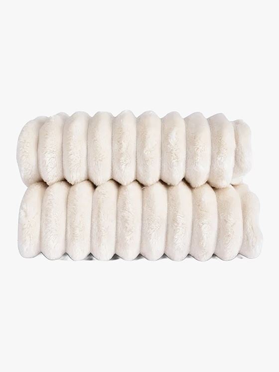 Sagaform Esther fleecepledd Off white