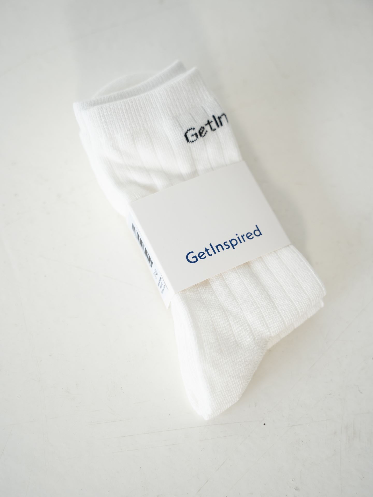 Get Inspired Sock 2-pack White