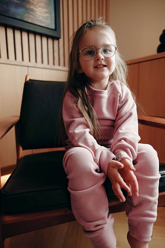 Gullkorn Jona Fleece-sett LillaRosa