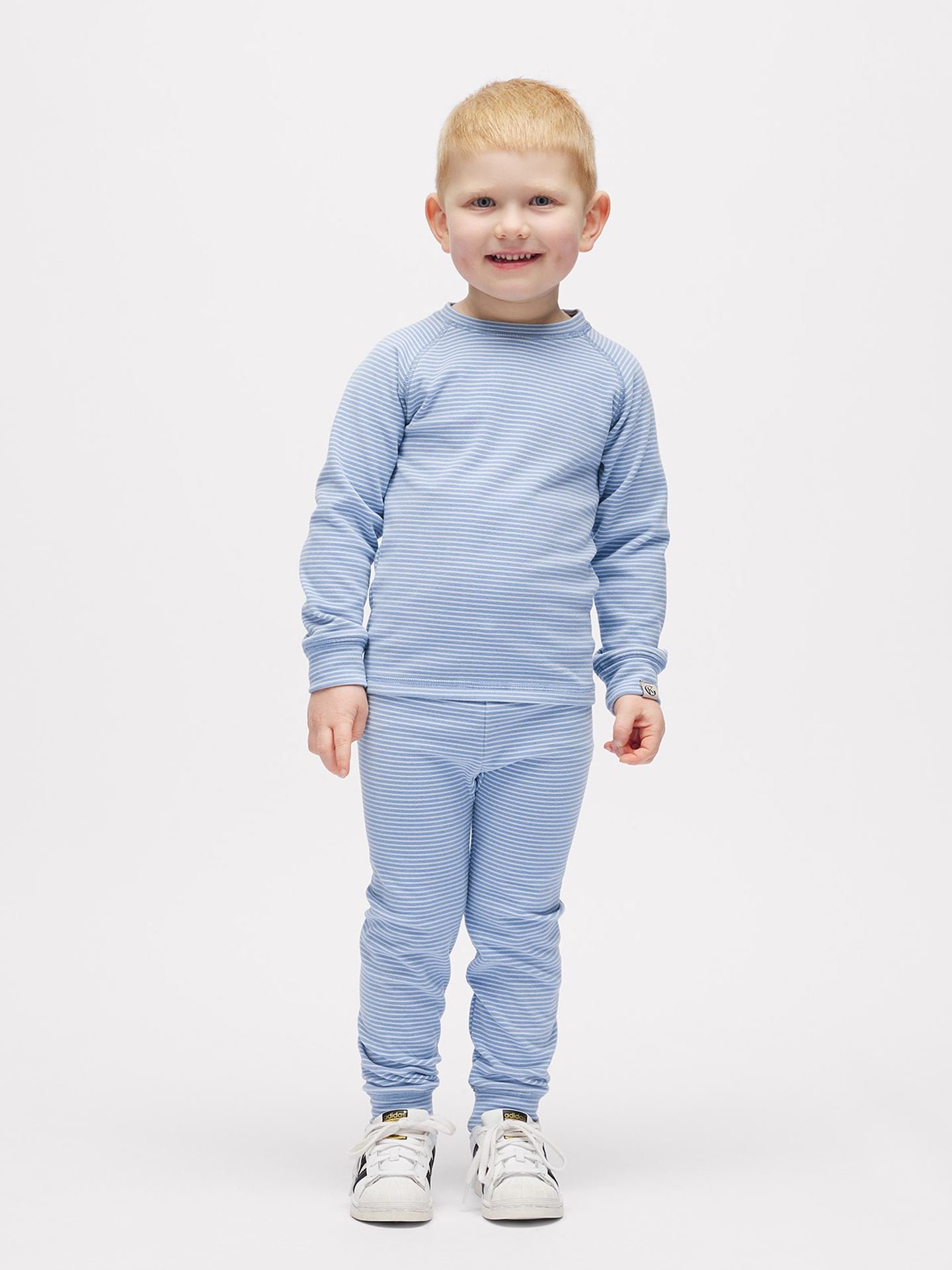 Gullkorn Cactus Fleece-sett Lys Blå / Striper