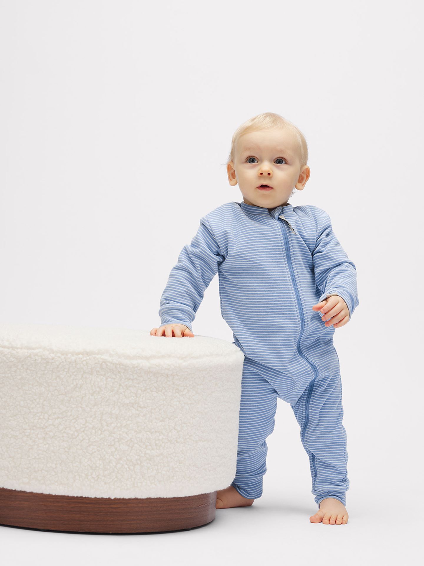 Gullkorn Cactus Babydress Lys Blå / Striper