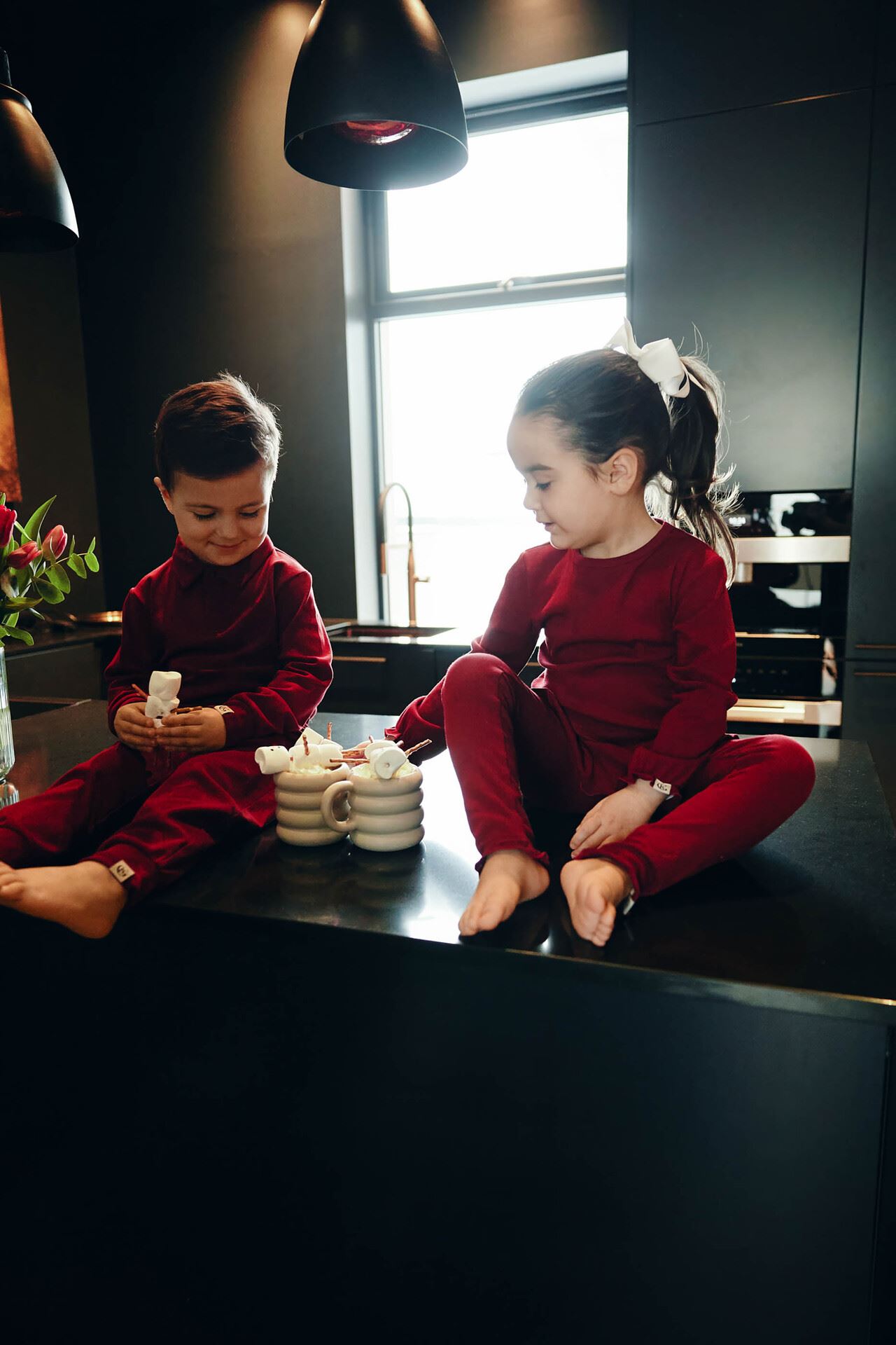 Gullkorn Eno Leggings Dyp rød