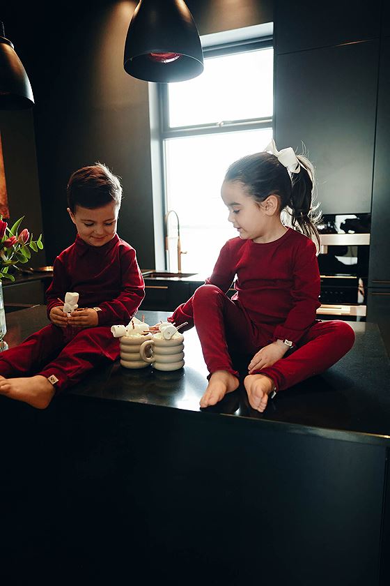 Gullkorn Eno Leggings Dyp rød