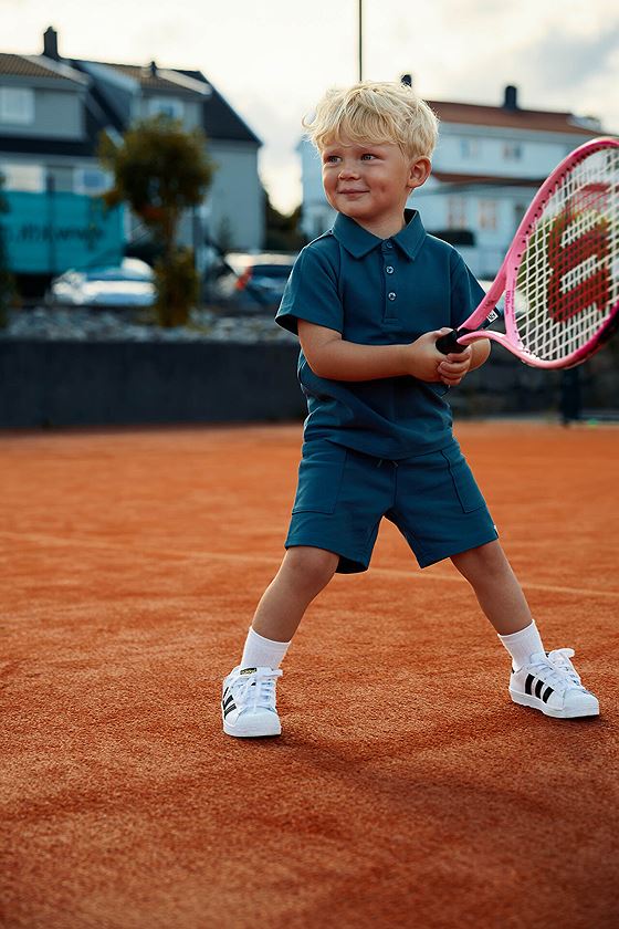 Gullkorn Prehn Pique Blågrønn