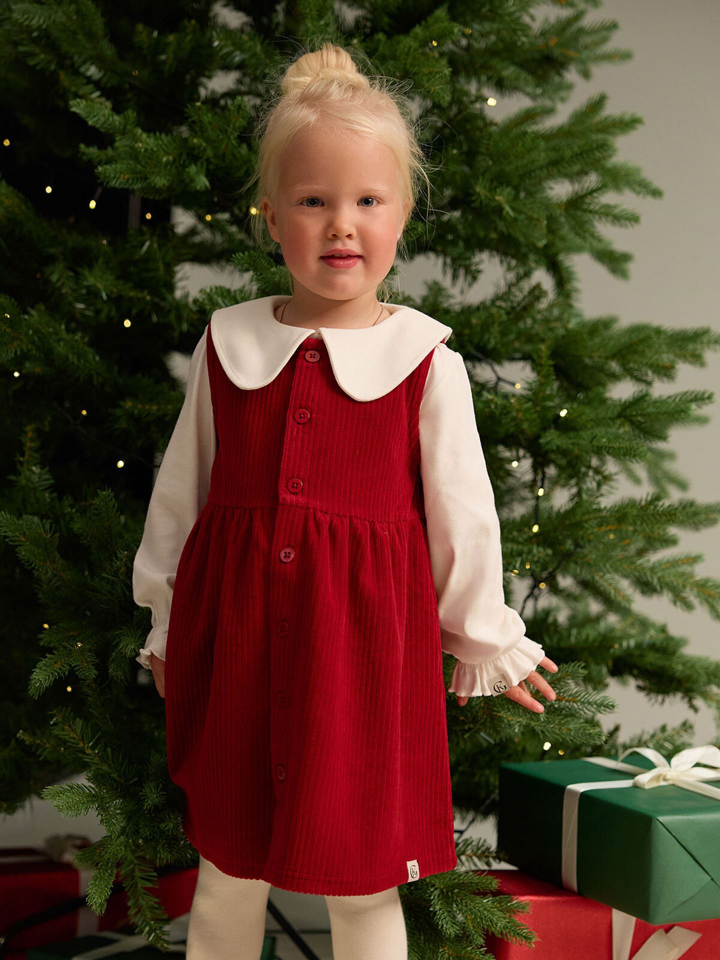 Gullkorn Rodo Kjole Dyp Rød