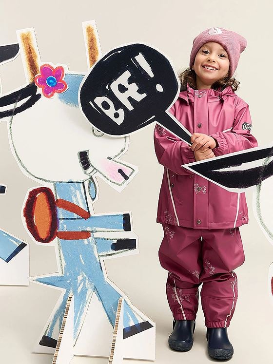 Gullkorn Bukkene Regntøysett Varm Rosa
