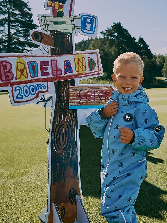 Gullkorn Bukkene Skalldress Lys Blå / Print