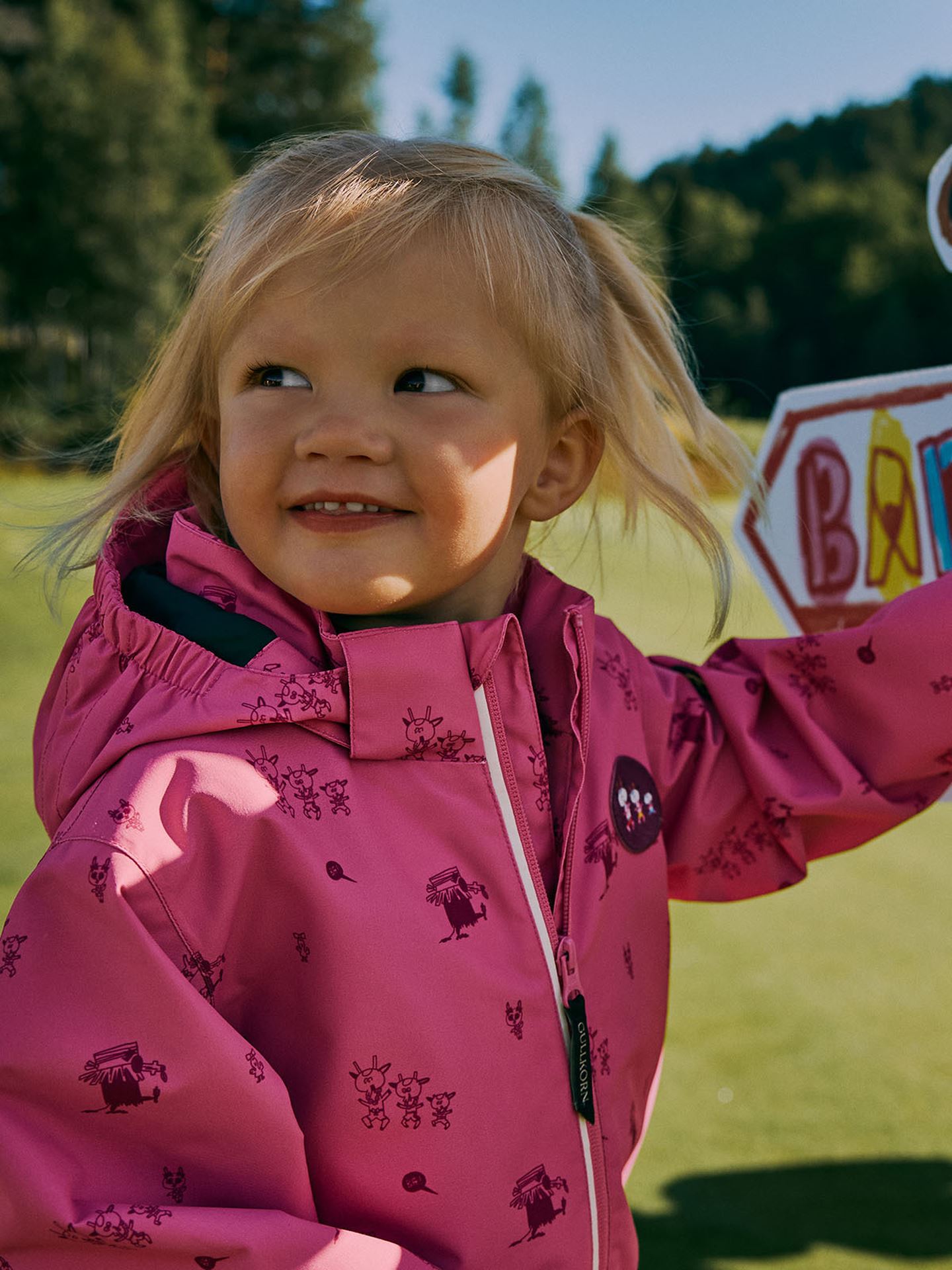Gullkorn Bukkene Skalldress Varm Rosa / Print