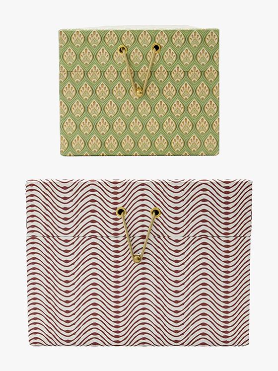 House Doctor Keep Oppbevaringsbokser Red / Khaki