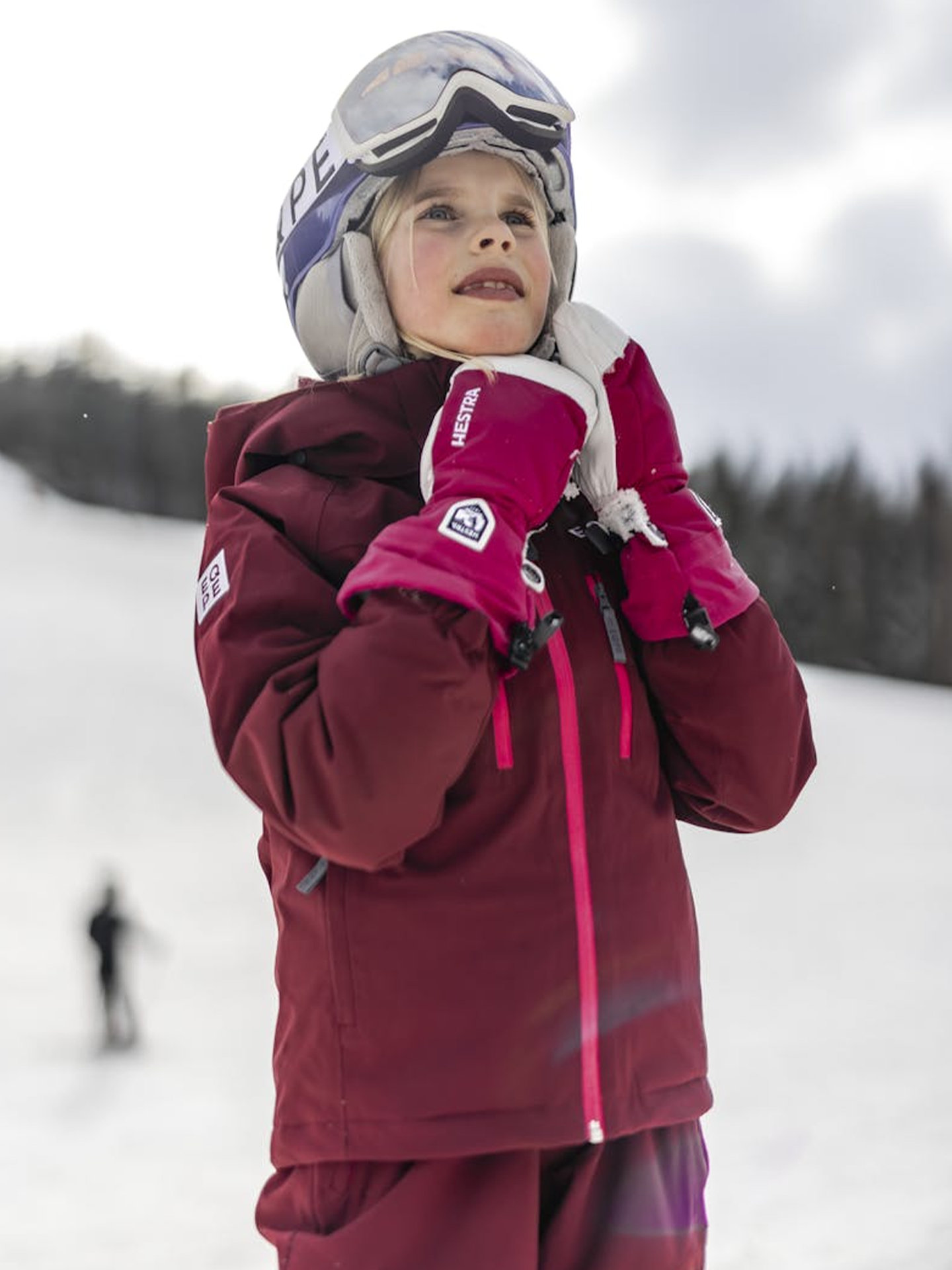 Bilde av Army Leather Heli Ski Jr. - Mitt Fuchsia 4-5 år