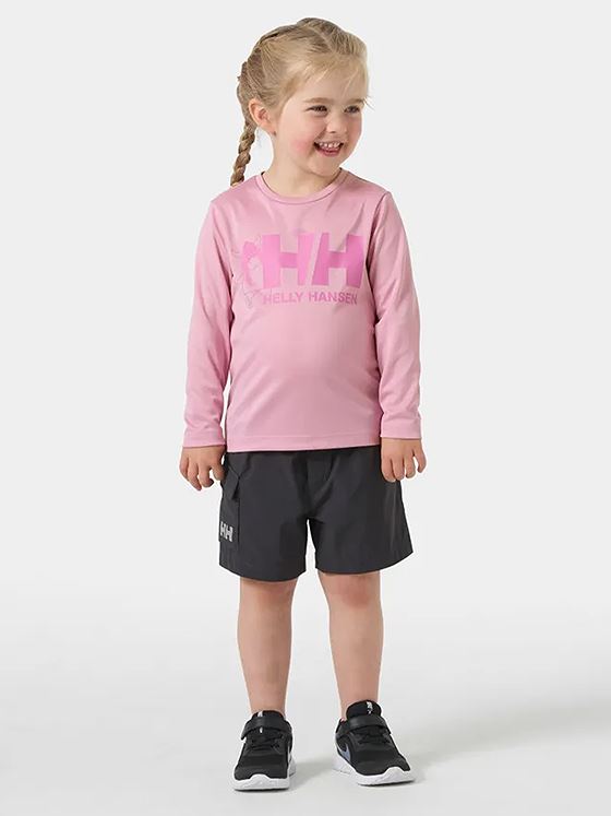 Helly Hansen K HH Tech Graphic Long Sleeve Top Pink Lavendel