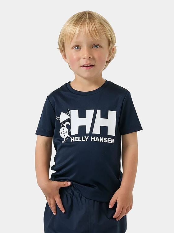 Helly Hansen Kids Tech Graphic T-Shirt Navy