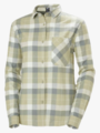 Helly Hansen W Lokka Flannel Long Sleeve Shirt Light Lav Box Stripe Plaid