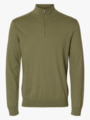 Selected Homme Selected Homme Berg Long Sleeve Half Zip Deep Lichen Green Melange