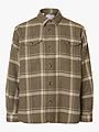 Selected Homme Selected Homme Loose Mason-Pablo Long Sleeve Overshirt Morel Gravel