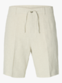 Selected Homme Regular Leroy Linen Blend Shorts Pure Cashmere