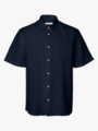 Selected Homme Regular Clay Linen Blend Short Sleeve Shirt Regular Sky Captain