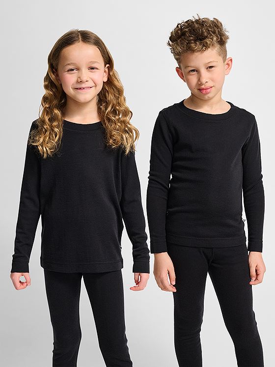 Hummel Junior Wool Rib T-Shirt Long Sleeve Black