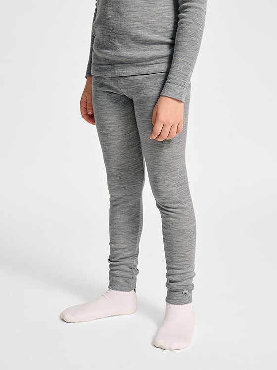 Hummel Junior Wool Rib Tights Grey Melange