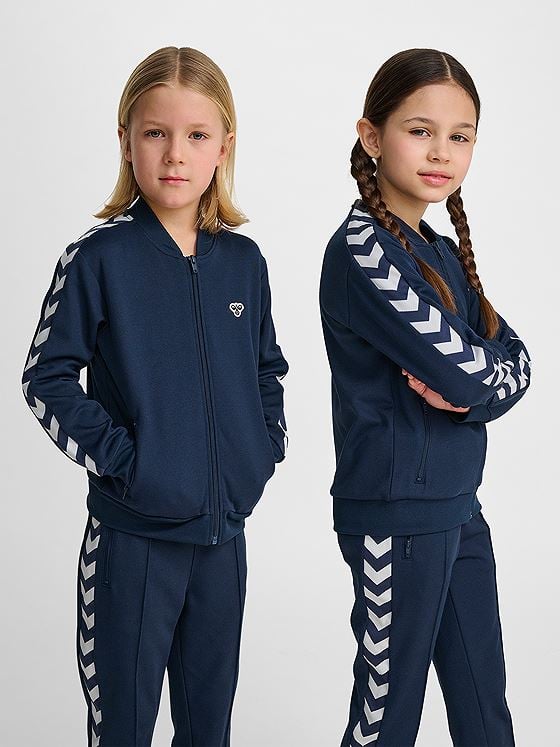 Hummel Junior Archive Reg Poly Zip Jacket Dress Blues