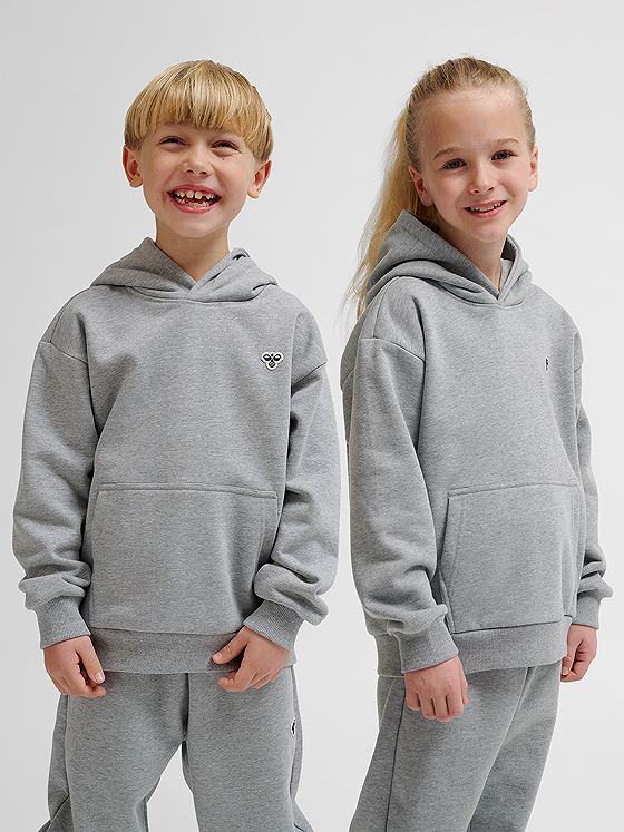 Hummel Junior Loose Hoodie Bee Grey melange