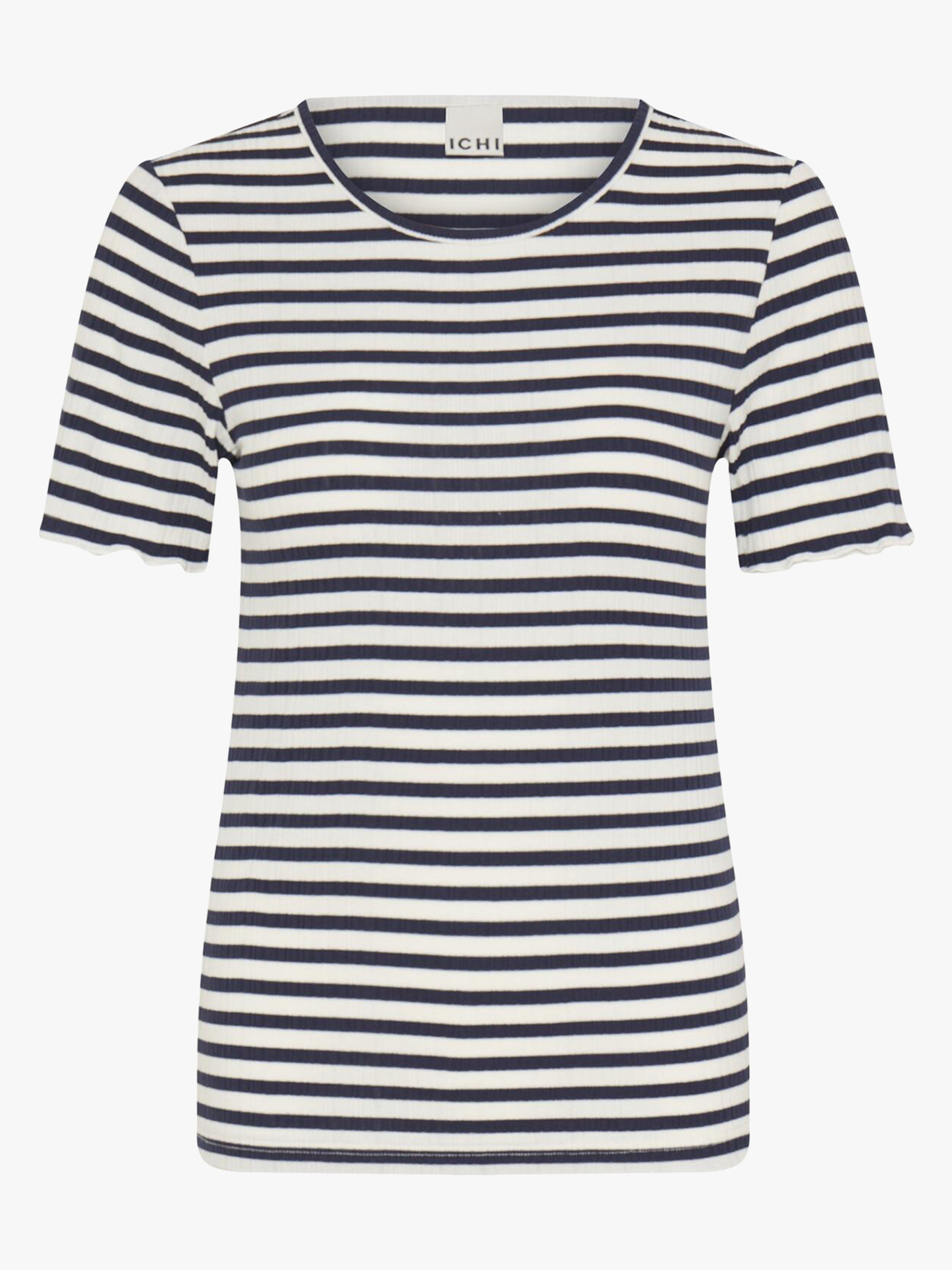 Ichi Cella Short Sleeve Total Eclipse Stripe