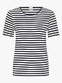 Ichi Cella Short Sleeve Total Eclipse Stripe