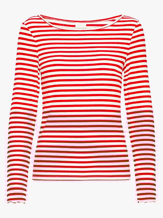 Ichi Cella Long Sleeve Cloud / Fiery Red