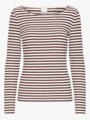 Ichi Cella Long Sleeve Coffee Bean / Cloud Dancer