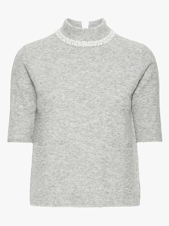 Ichi Macon Short Sleeve Grey melange