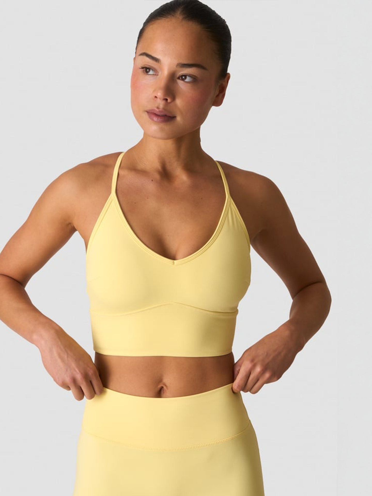 ICIW Nimble Adjustable Strappy Sports Bra Fading Yellow
