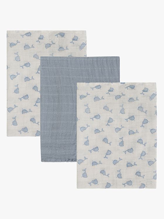 Pippi Cloth Muslin (3-pack) Blå