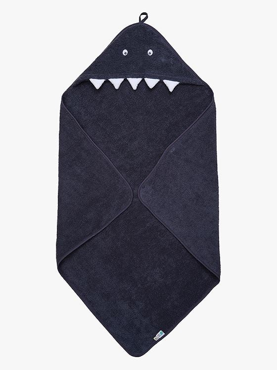 Pippi Hooded baby towel Grå