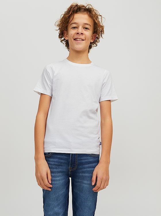 Jack and Jones Junior Organic Basic Tee O-Neck Jnr White