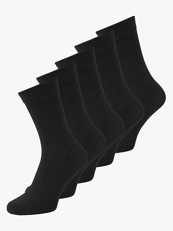 Jack and Jones Junior Black Sock 5 Pack Black