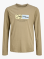 Jack and Jones Fredriksberg Box Script tee Long Sleeve Junior Silver Sage