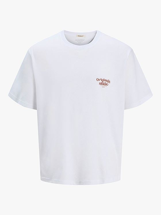 Jack and Jones Junior Capulco Type Tee Crew Neck Junior Bright White