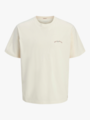 Jack and Jones Junior Hydra Cutout Tee Crew Neck Junior Antique White
