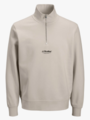 Jack and Jones Soho Sweat Quarter Zip Moonbeam