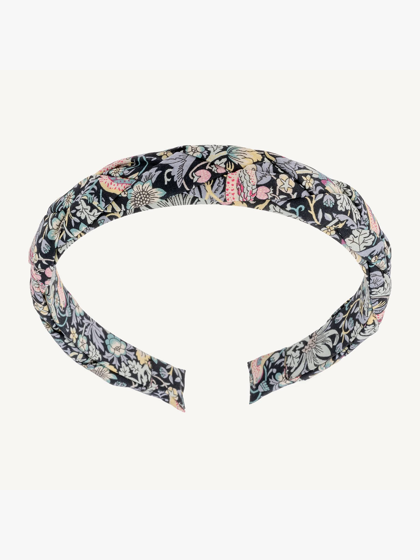 Kknekki Hairband Braided Liberty Strawberry Thief Black