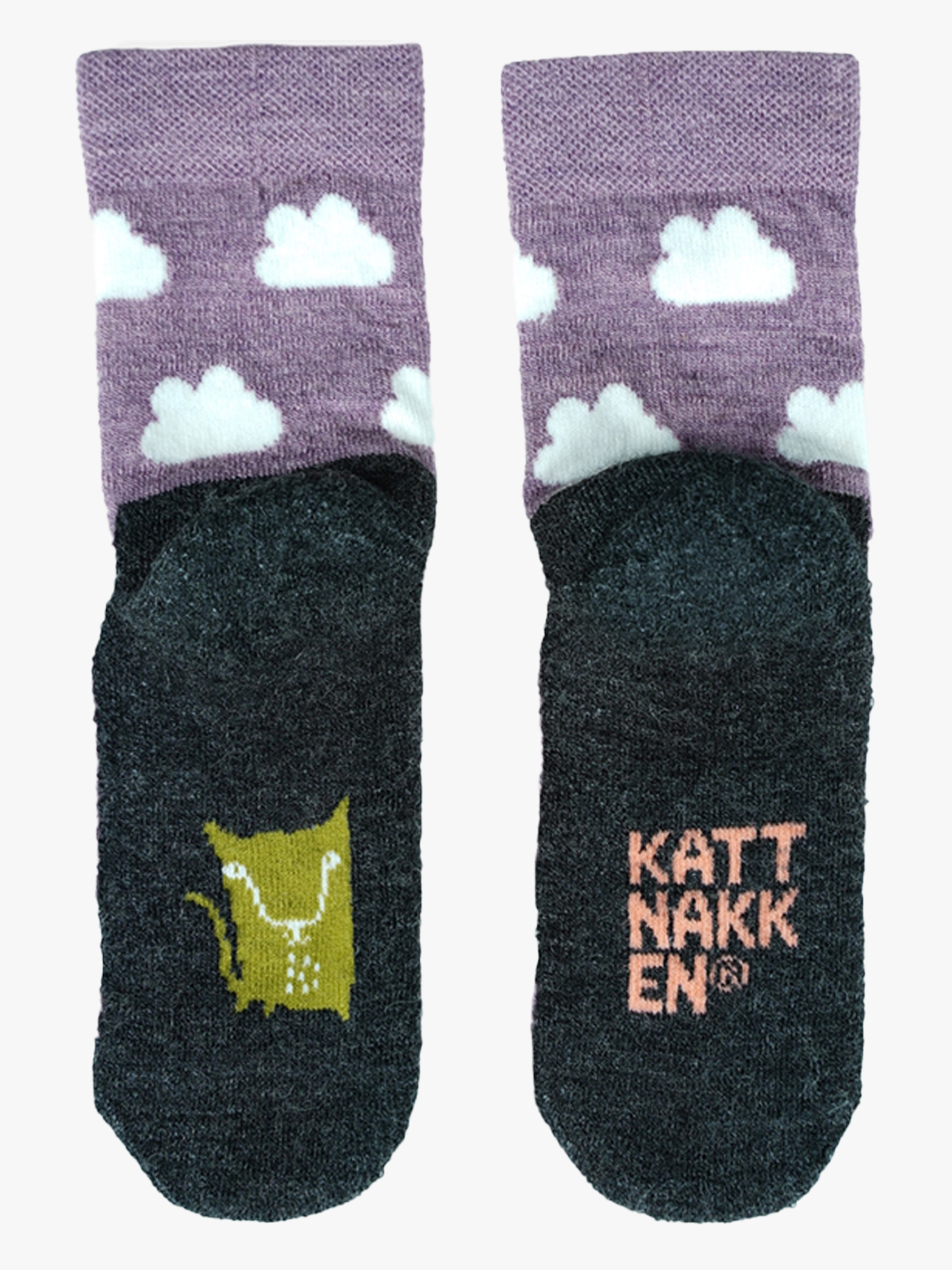 Kattnakken Ullsokk m/frotesåle barn Fiol