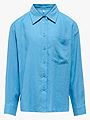 Kids Only Tokyo Long Sleeve Linen Blend Shirt Azure Blue