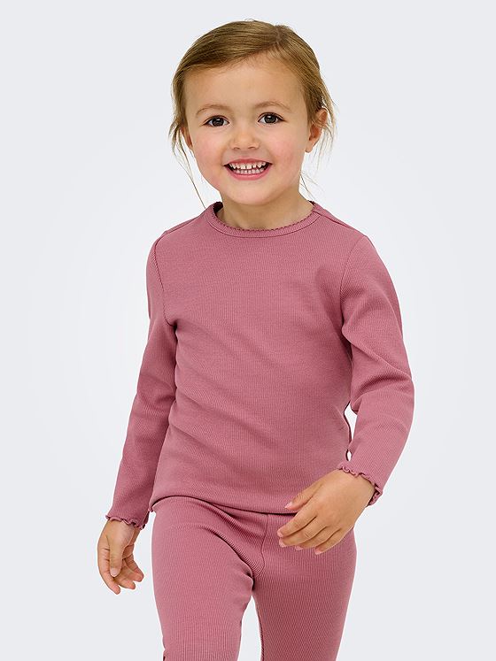 Kids Only Trinny Long Sleeve Oneck Top Heather Rose