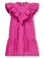 Kids Only Margot Life Short Sleeve Embroidery Dress Fuchsia Fedora