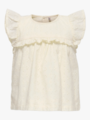Kids Only Margot Life Short Sleeve Embroidery Top Tofu