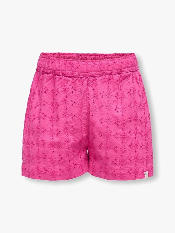 Kids Only Margot Life Embroidery Shorts Woven Fuchsia Fedora