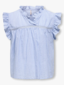 Kids Only Daimi Sleeveless Detail Top Woven Cashmere Blue White