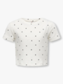 Kids Only Bella Life Aop Short Sleeve Top Juniors Cloud Dancer Black Hearts